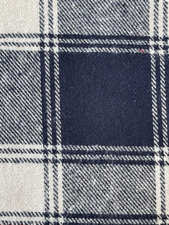 Ткань клетка KW3579 белый с темно-синим